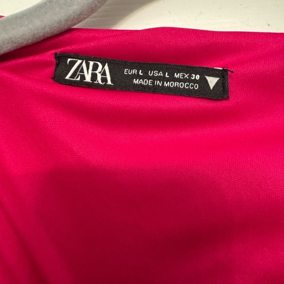 Zara Fuchsia Velvet Drape Bodysuit - Picture 3 of 7
